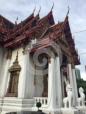 Wat Amarin Temple, Bangkok Stock Photo