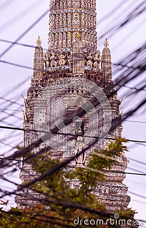 Wat Arun is a Buddhist temple in Bangkok Yai district of Bangkok Stock Photo