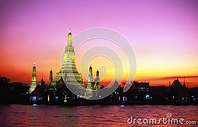 Wat Arun Chao Phraya River Bangkok Thai Temple Thailand Stock Photo