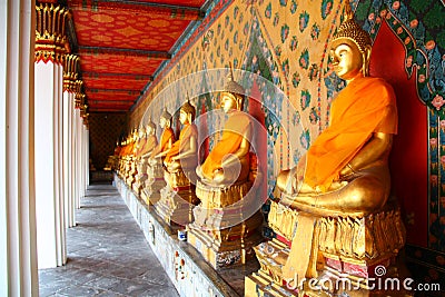 Wat Arun in Gold Temple Stock Photo