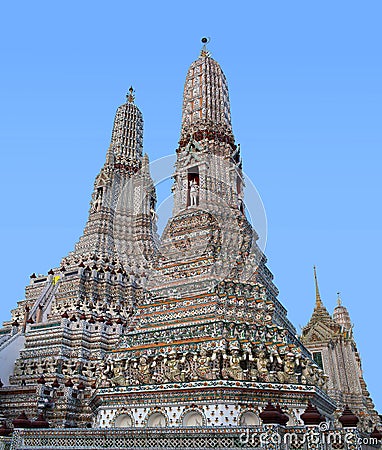 Wat Arun Ratchawararam Ratchawaramahawihan or Wat Arun - Buddhist temple in Bangkok, Thailand Stock Photo