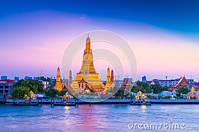 Wat Arun Temple of dawn in Bangkok Thailand Stock Photo