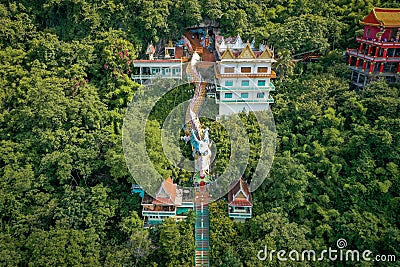 Wat Ban Tham temple and cave in Kanchanaburi, Thailand Stock Photo