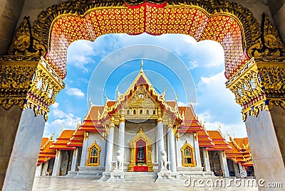 Wat Benchamabophit, Bangkok, Thailand Stock Photo