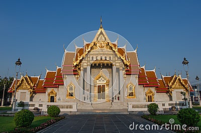 Wat Benchamabophit Dusitvanaram is a Buddhist temple (wat) in the Dusit district of Bangkok, Thailand. Stock Photo