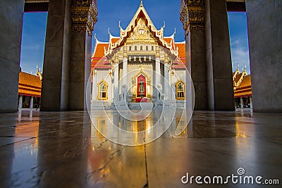 Wat Benjamabopit marble temple Stock Photo