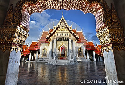 Wat Benjamaborphit The Marble Temple Bangkok Stock Photo