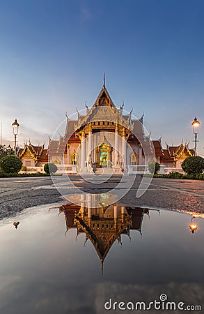 Wat Benjamaborphit or Marble Temple Stock Photo