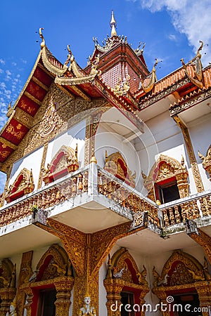 Wat Buppharam temple, Chiang Mai, Thailand Stock Photo