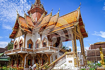 Wat Buppharam temple, Chiang Mai, Thailand Stock Photo