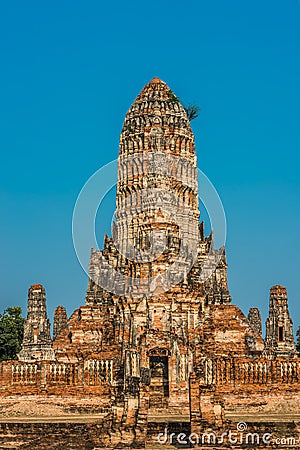 Wat Chai Watthanaram temple Ayutthaya bangkok Thailand Stock Photo