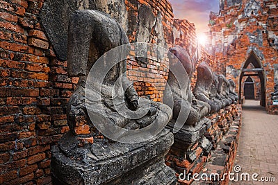 Wat Chaiwatthanaram temple in Ayuthaya Historical Park, Thailand Stock Photo