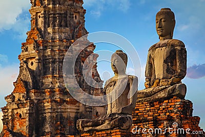 Wat Chaiwatthanaram temple in Ayuthaya Historical Park, Thailand Stock Photo