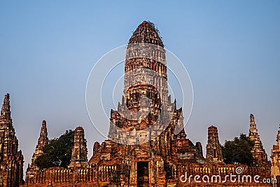 Wat Chaiwatthanaram temple in Ayutthaya Historical Park Stock Photo