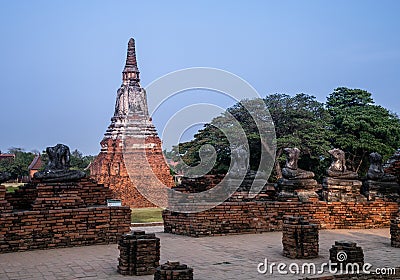 Wat Chaiwatthanaram temple in Ayutthaya Historical Park Stock Photo