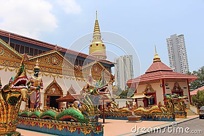 Wat Chaiya Mangalaram Thai Buddhist Temple Georgetown Penang Malaysia Stock Photo