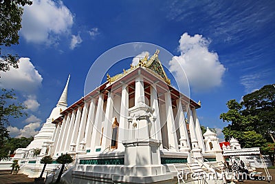 Wat Chalerm Prakiat in Nonthaburi, Thailand Stock Photo