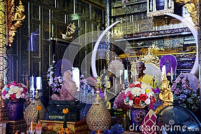 Wat Chulamanee Temple at Amphawa in Samut Songkhram, Thailand Editorial Stock Photo