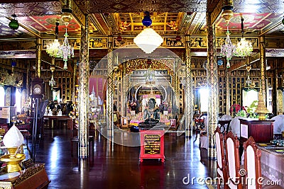 Wat Chulamanee Temple at Amphawa in Samut Songkhram, Thailand Editorial Stock Photo