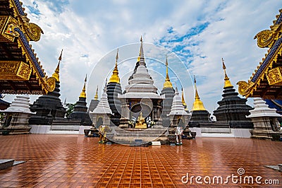 Wat Den Salee Sri Muang Gan or Ban Den temple Stock Photo