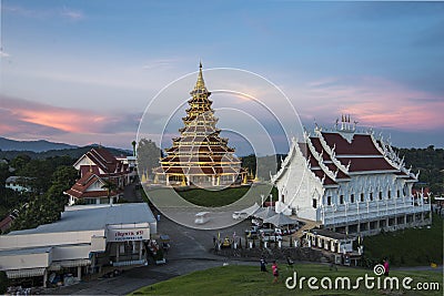 Wat Hyuaplakang in Chiang rai Editorial Stock Photo