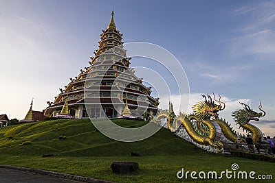 Wat Hyuaplakang in Chiang rai Editorial Stock Photo