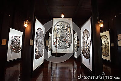 Wat Khanon ancient shadow puppet museum Editorial Stock Photo