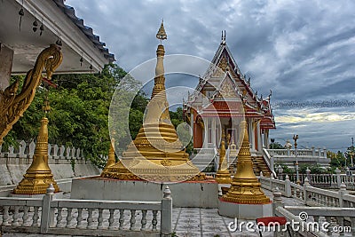 Wat Khao Chong Pran Temple for people pray to buddha and look Hu Editorial Stock Photo