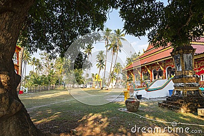 Wat Khon Tai,Don Khon Island,4000 Islands,southern Laos Stock Photo