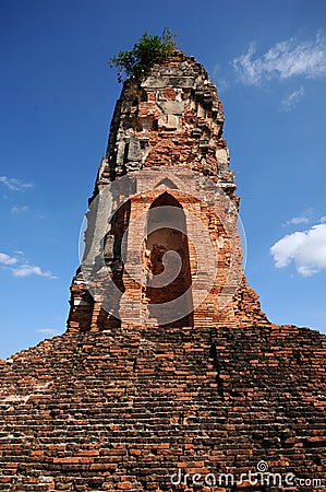 Wat Lokayasutharam , Ayutthaya, Thailand Stock Photo