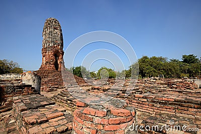 Wat Lokkayasutharam, Ayutthaya Stock Photo