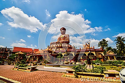 Largest Sitting Buddha at Wat Machimmaram Tumpat Kelantan Malaysia. Photo was taken 10 /2/2018 Editorial Stock Photo