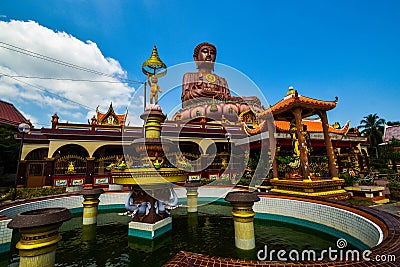 Largest Sitting Buddha at Wat Machimmaram Tumpat Kelantan Malaysia. Photo was taken 10 /2/2018 Editorial Stock Photo