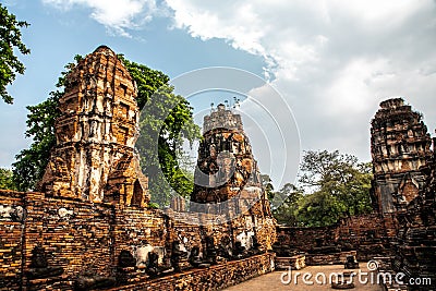 Wat Maha That, Ayutthaya historical park Stock Photo