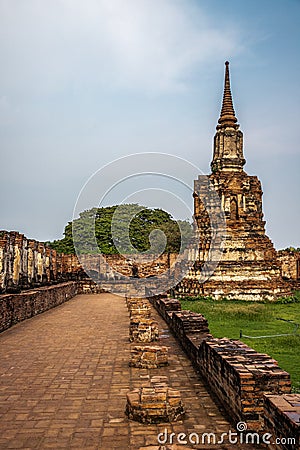 Wat Maha That, Ayutthaya historical park Stock Photo