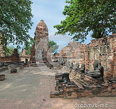 Wat Mahathat, Ayutthaya, Thailand Stock Photo