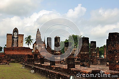 Wat mahathat sukhothai Stock Photo