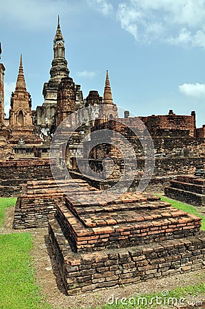 Wat mahathat sukhothai Stock Photo