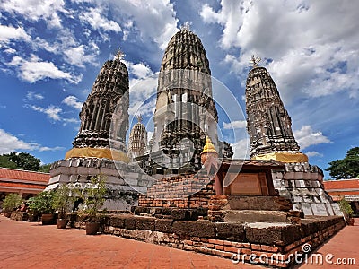 Wat Mahathat Worawihan in Ratchaburi Province, Thailand Stock Photo
