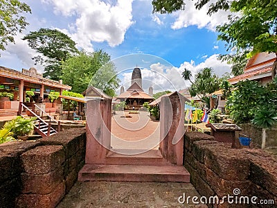 Wat Mahathat Worawihan in Ratchaburi Province, Thailand Stock Photo