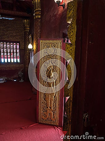 Wat Mai Suwannaphumaham, Luang Phabang. Asian culture, Laos Stock Photo