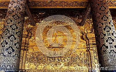 Wat Mai Suwannaphumaham Luang Phabang Laos : Luang Prabang, Stock Photo