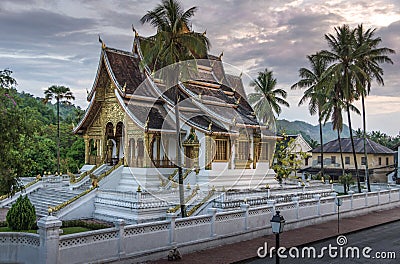 Wat Mai temple and monastery luang prabang Laos Stock Photo
