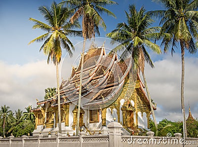 Wat Mai temple and monastery luang prabang Laos Stock Photo