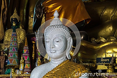Wat Manorom - an ancient Buddhist temple in Luang Prabang Laos Stock Photo