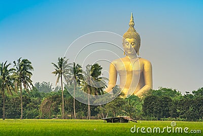 Wat muang ang thong thailand Temple Stock Photo