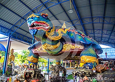 Wat Nong Chap Tao, turtle and dragon temple in Pattaya, Chonburi, Thailand Editorial Stock Photo