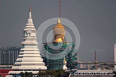 Wat Paknam temple in Phasi Charoen district of Bangkok Editorial Stock Photo