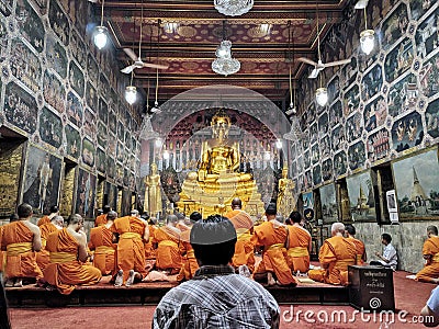 Wat paknam Thonburi Thailand Bangkok Editorial Stock Photo