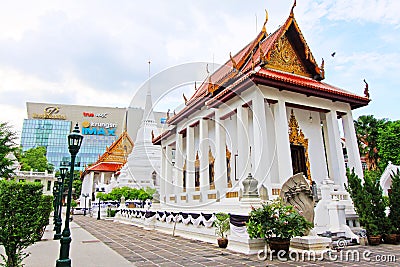 Wat Pathum Wanaram, Bangkok, Thailand Editorial Stock Photo